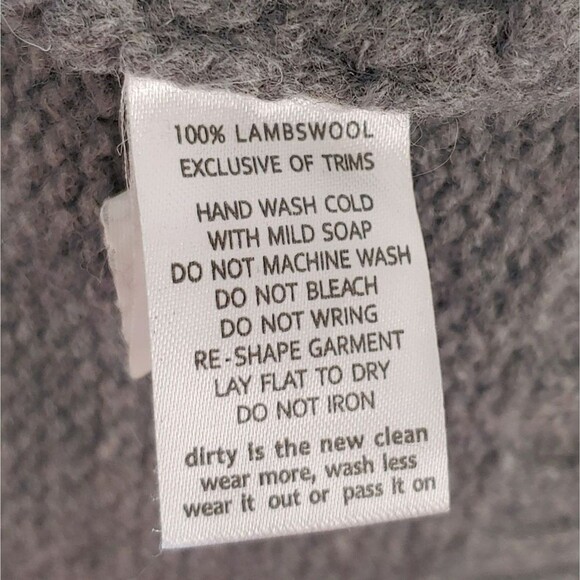 Toad&Co Targhee Grey Wool Long Tunic Length Button Up Cardigan Sweater Womens XL - Picture 10 of 12